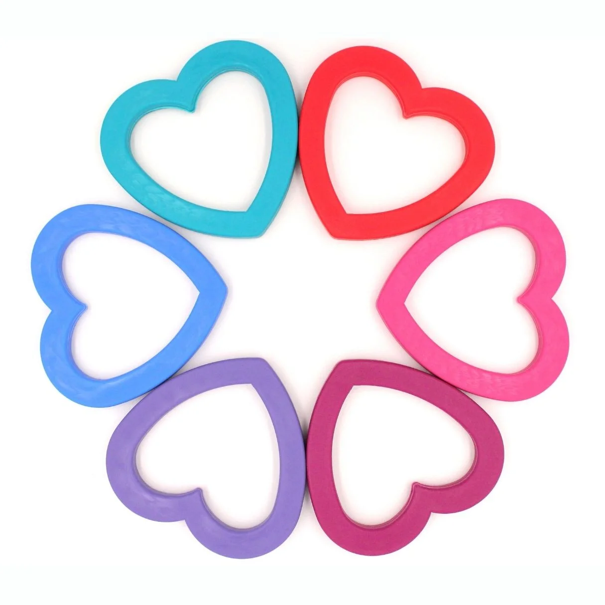 ARK Heart Chew – soft, heart-shaped silicone chew tool without cord, designed for safe oral exploration and sensory development in babies 6 months and up