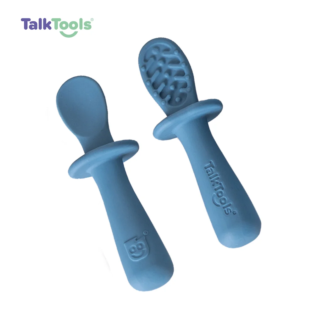 talktools itsy spoon silicone platino lfgb bpa ftalati free lavastoviglie lavaggio mano sicuro bambini logopedia
