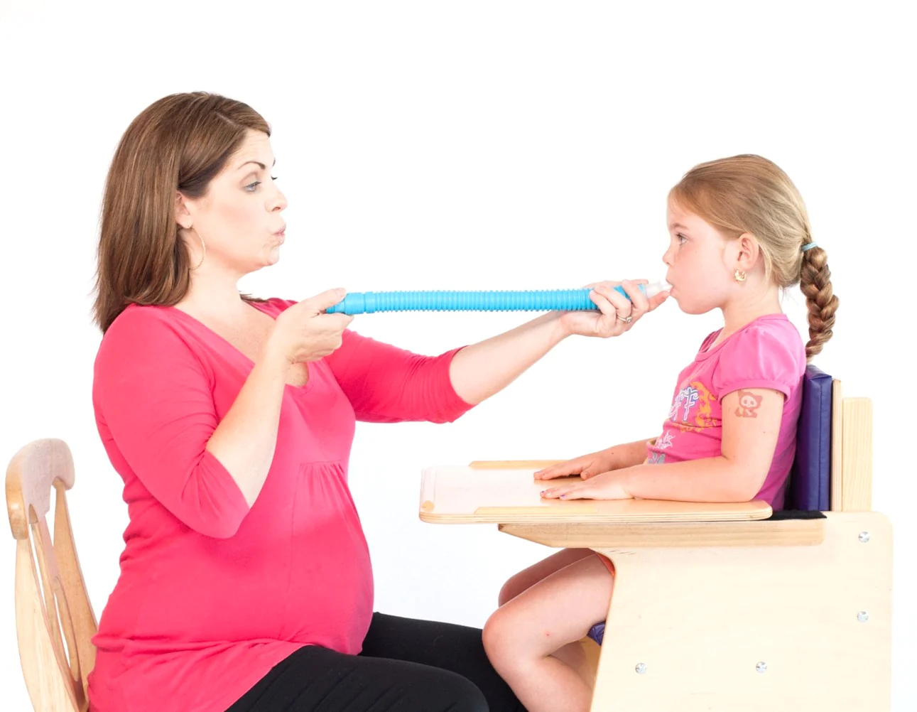 TalkTools® Duration Tubes – used in therapy session to extend breath duration