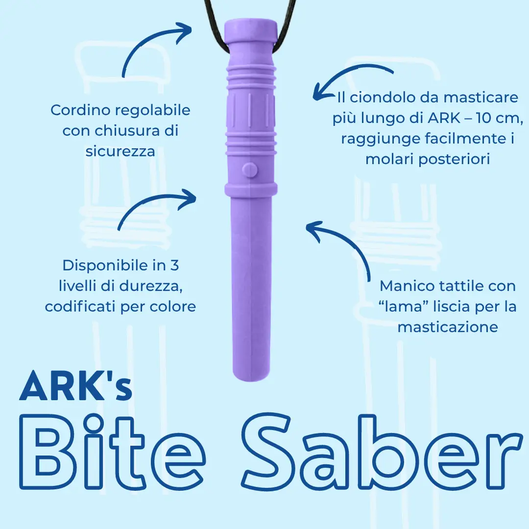 ARK Bite Saber collana bambino compiti concentrazione autoregolazione alternativa onicofagia