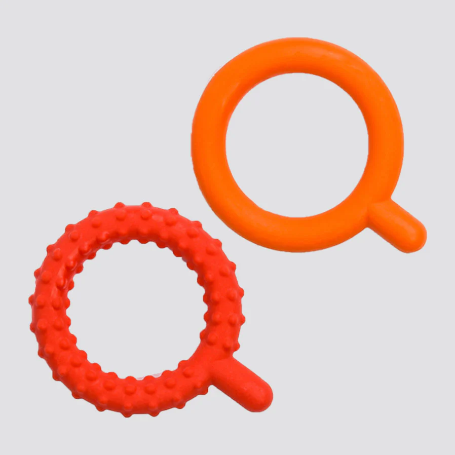Chewy Tubes Chewy Q e Knobby Q anello dentizione Stage 1 e Stage 2 per dentizione e sviluppo orale – LogosShop