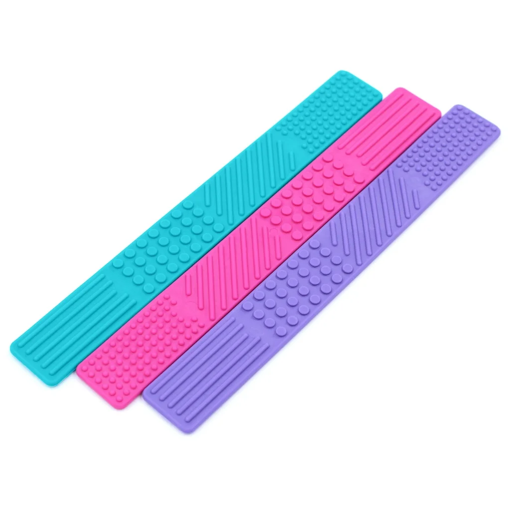 Segnalibro sensoriale ARK – vista frontale con 4 zone testurizzate