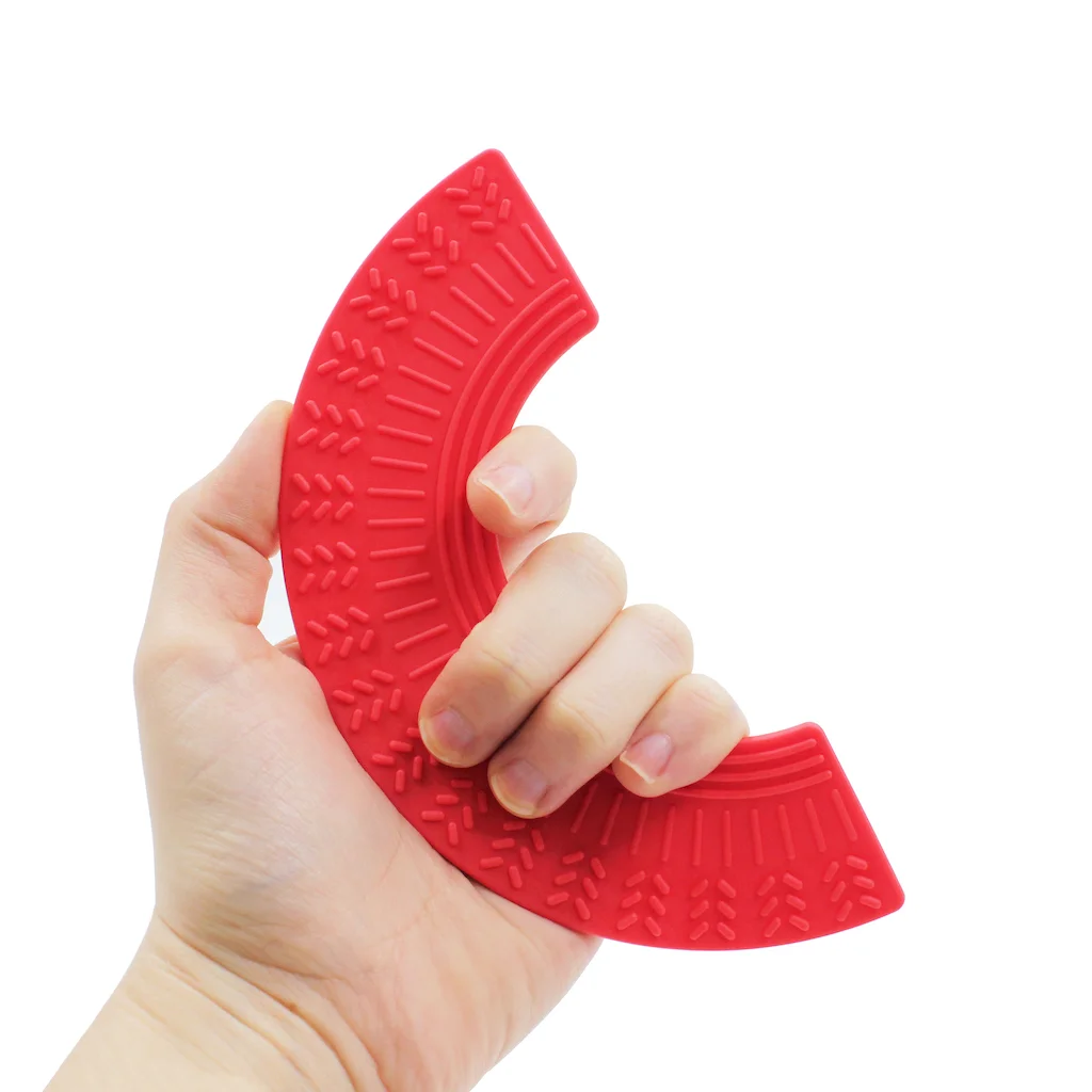 Fidget arcobaleno – lato superiore con rilievi e scanalature tattili
