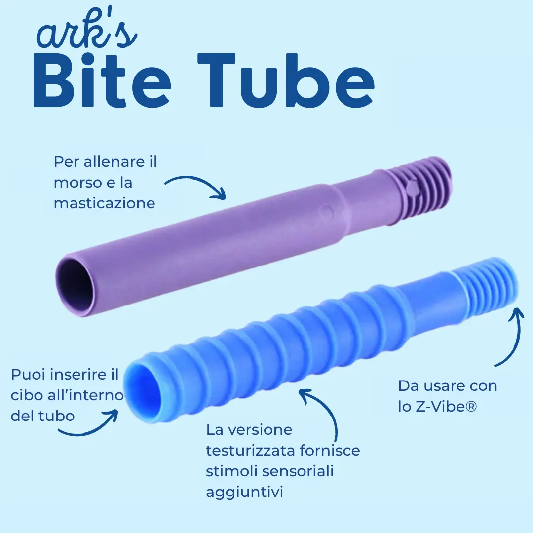 ARK Tubo da masticare – istruzioni per l'uso con Z-Vibe/Z-Grabber, alimenti morbidi