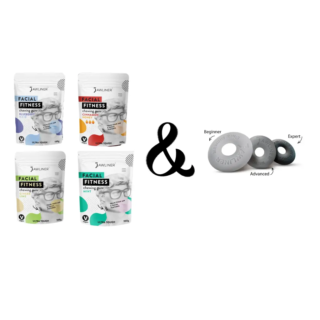 Jawline-jawline trainer-jaw muscles-facial muscels-chewing gum-facial fitness