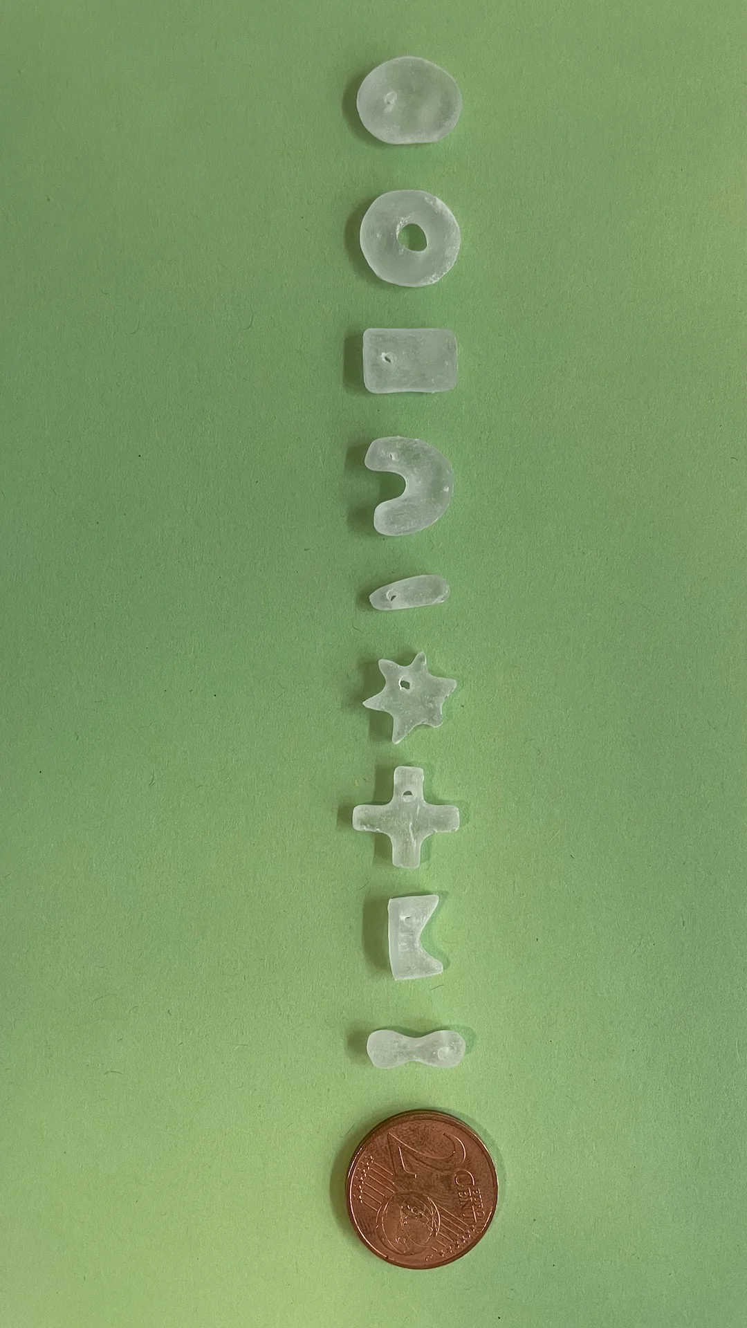 Oral stereognosis set for tactile training in speech therapy