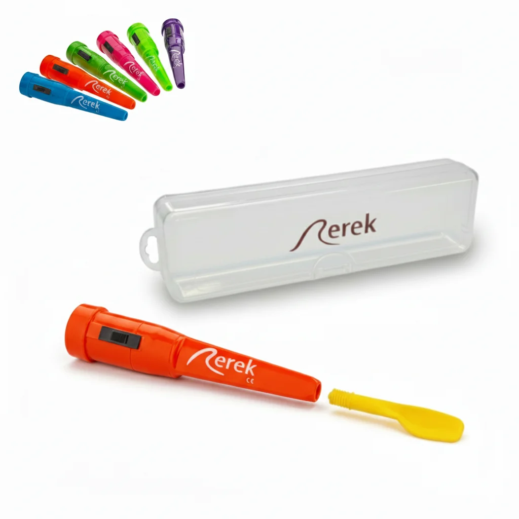 Rerek strumento vibrante per logopedia rosso per stimolazione della lingua LogosShop