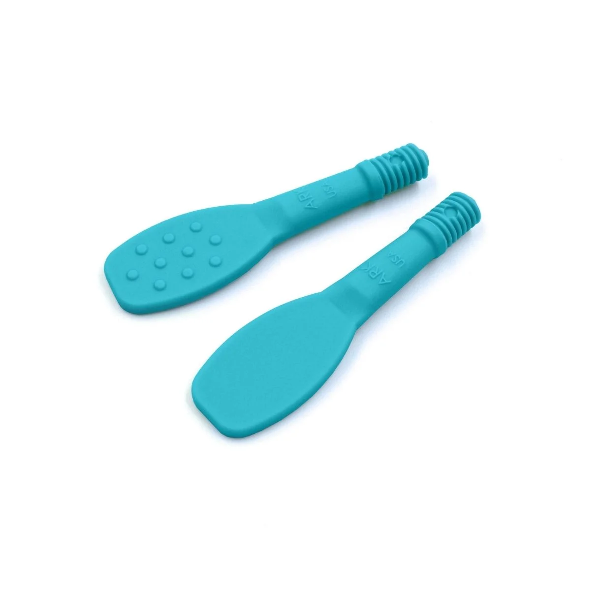 ARK Flat Spoon Tip – smooth, flat silicone attachment for the Z-Vibe, designed for feeding support, oral awareness, and swallowing therapy