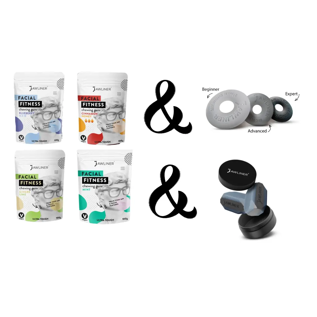 Jawline-jawline trainer-jaw muscles-facial muscels-chewing gum-facial fitness