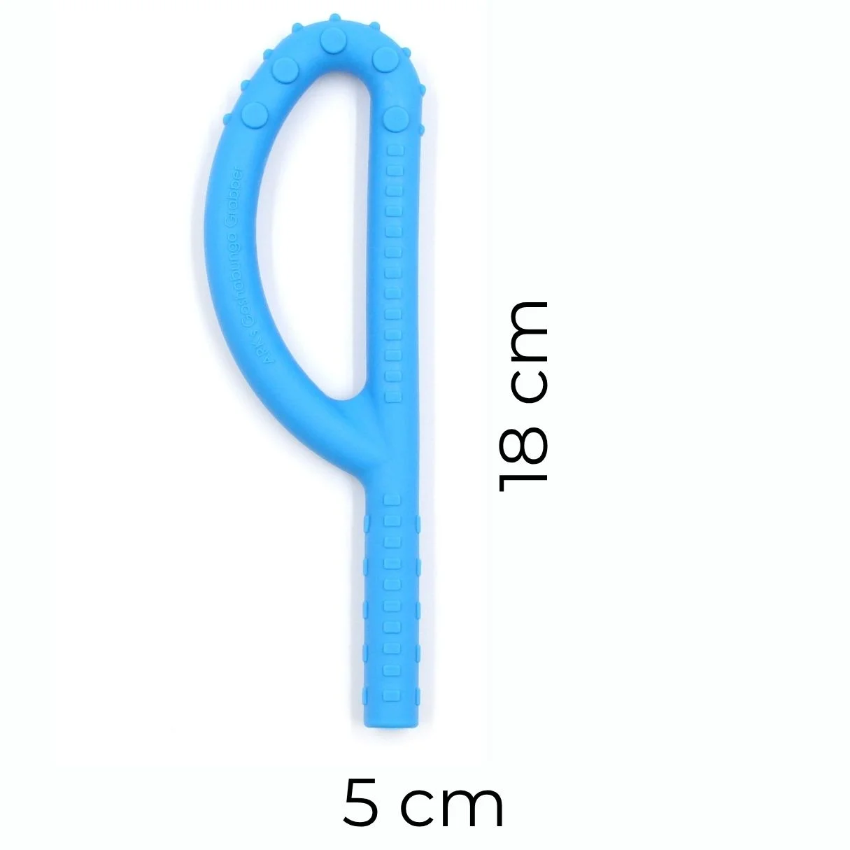 ARK Goshabunga Grabber® P Tube Textured – extra-large 18 cm chewy with textured surface and soft hollow stem for oral motor therapy and jaw strengthening