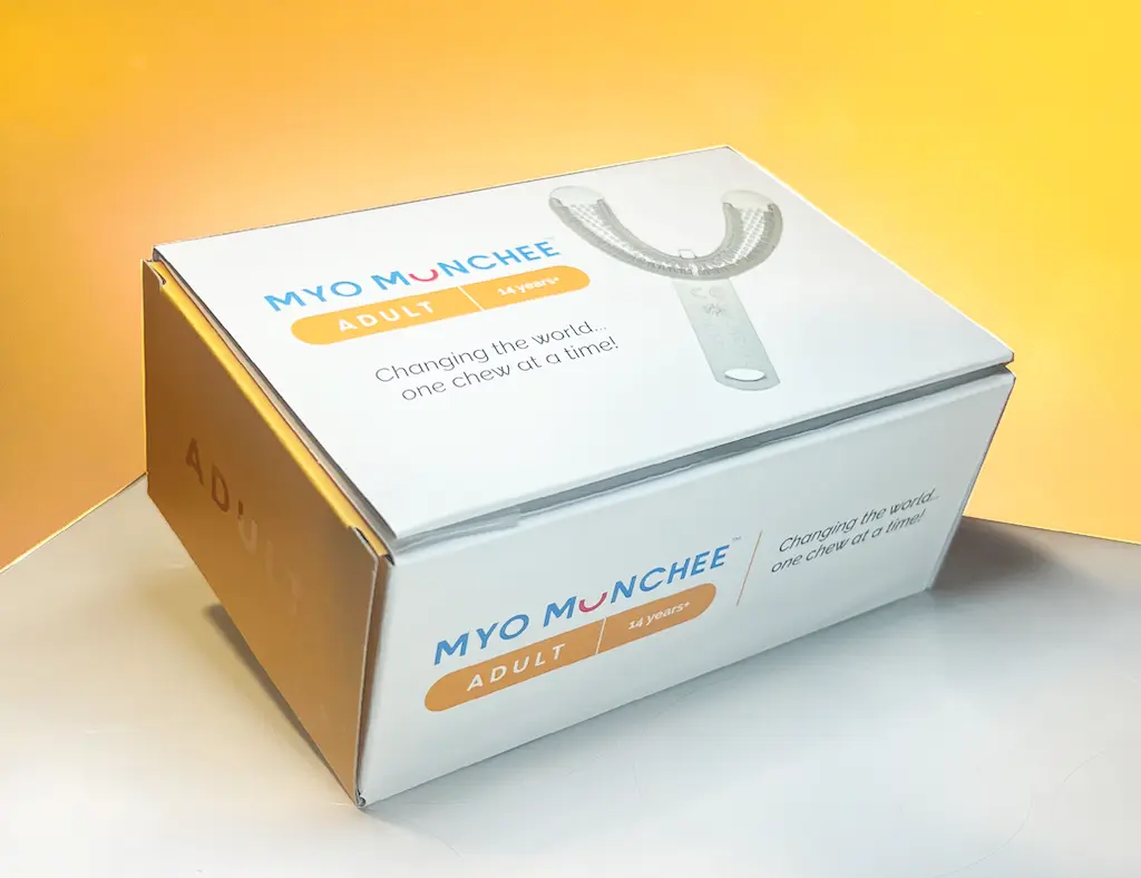 myomunchee adulto atm muscoli sostegno ortodonzia disturbo miofunzionale allenamento notturno digrignamento denti bruxismo logopedia