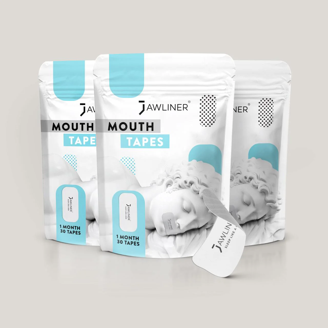 breathable adhesive strips for the mouth to support nasal breathing