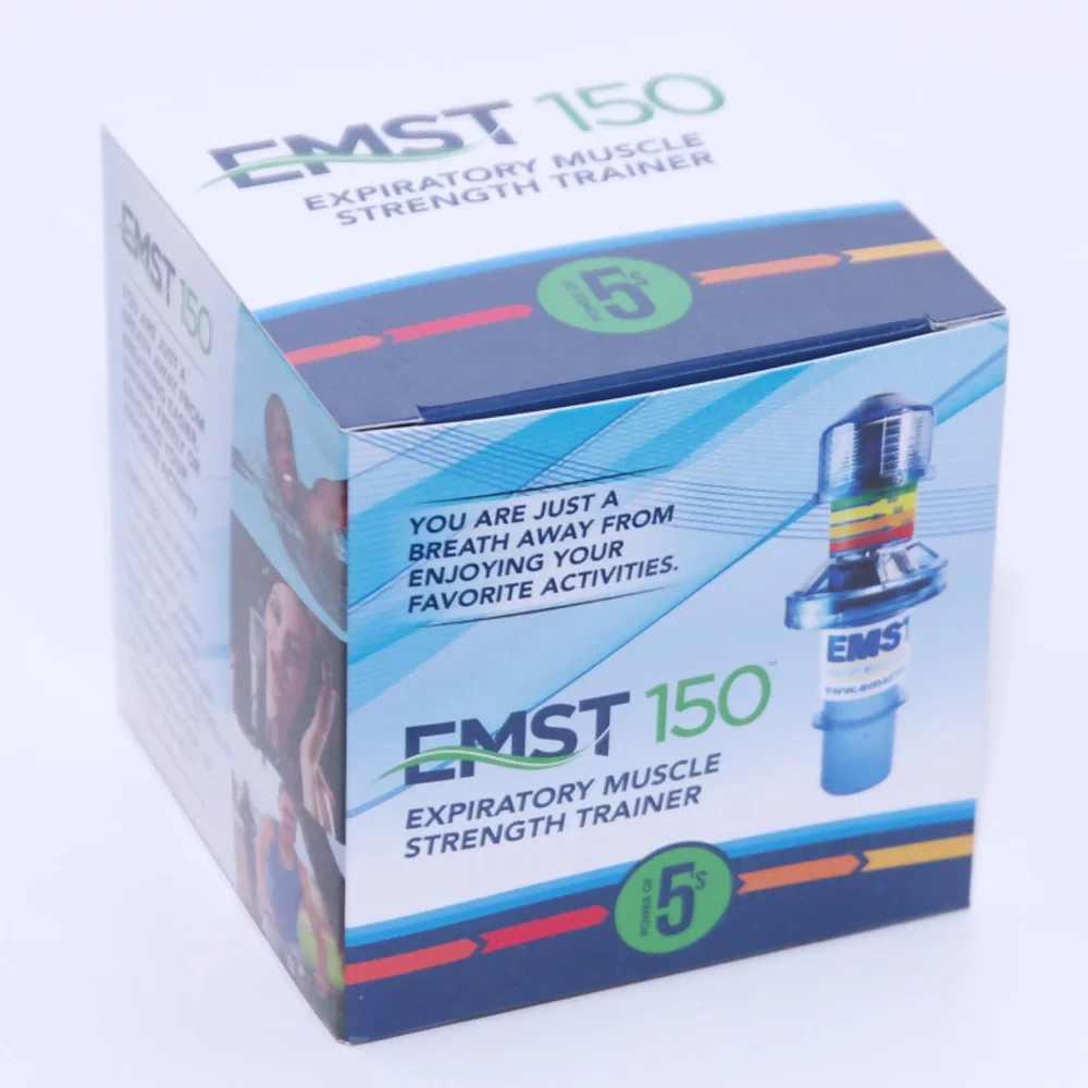 Allenatore dei muscoli espiratori EMST150® originale Aspire nella confezione del prodotto