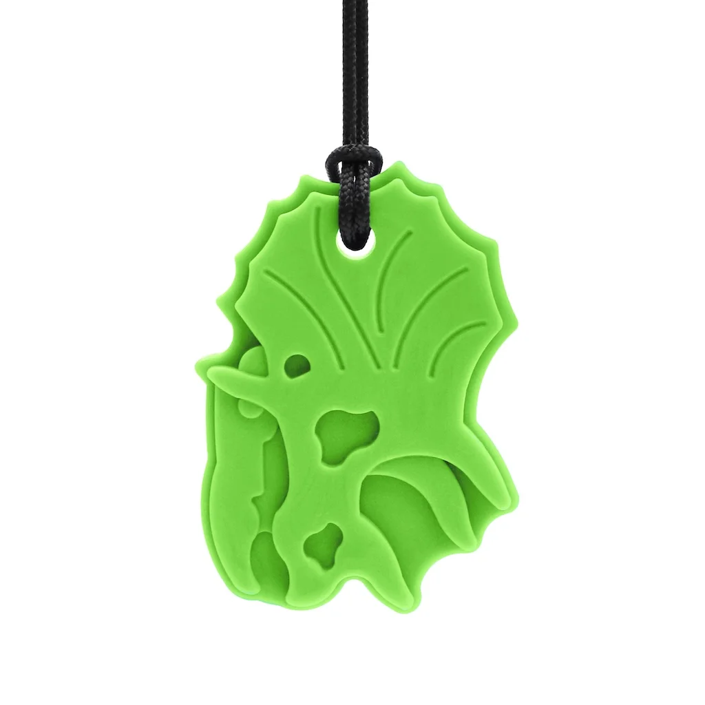 ARK Triceratops collana dettaglio testa dino incisivi premolari bambino autoregolazione alternativa penne