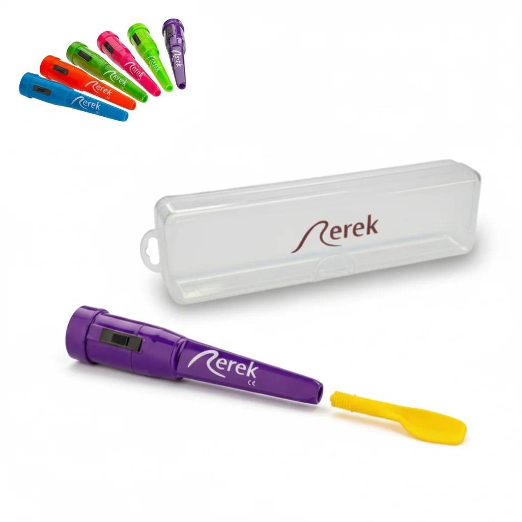 Rerek strumento vibrante per logopedia viola per terapia miofunzionale LogosShop