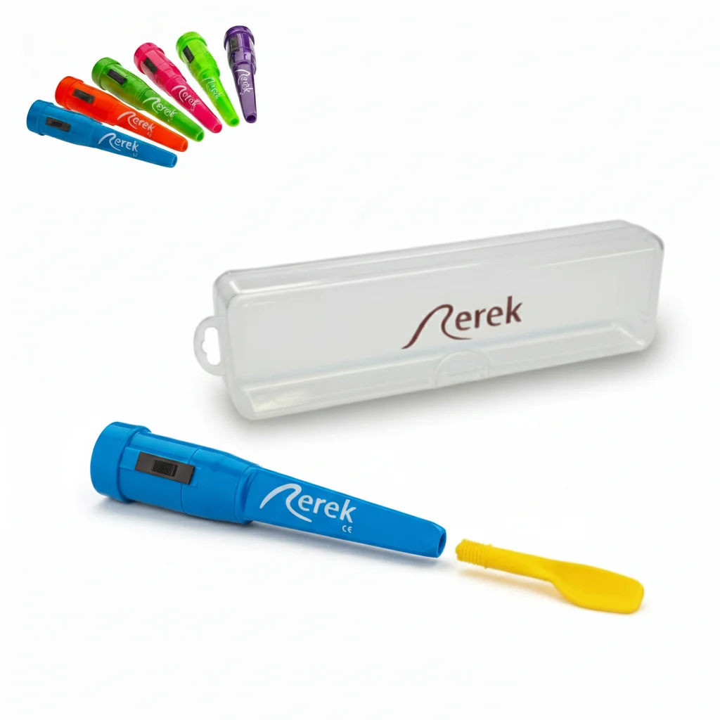 Rerek strumento vibrante per logopedia blu per stimolazione orale LogosShop